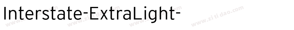 Interstate-ExtraLight字体转换