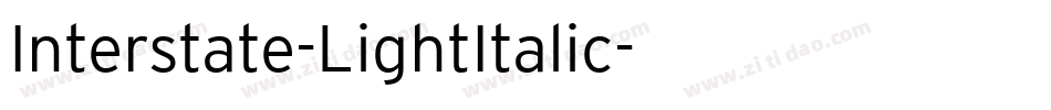 Interstate-LightItalic字体转换