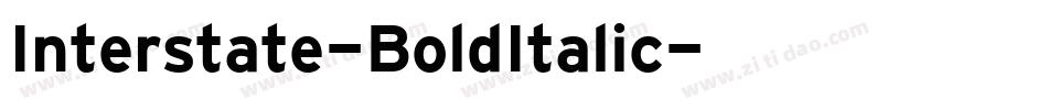 Interstate-BoldItalic字体转换