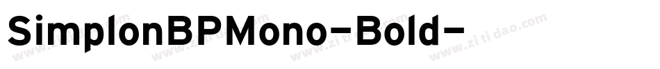 SimplonBPMono-Bold字体转换