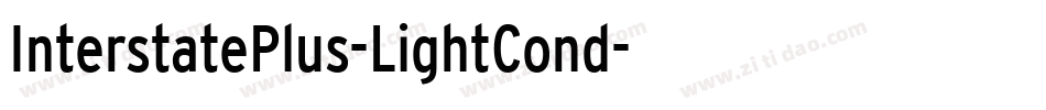 InterstatePlus-LightCond字体转换