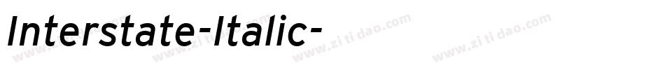 Interstate-Italic字体转换