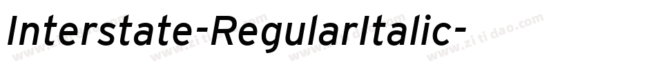 Interstate-RegularItalic字体转换