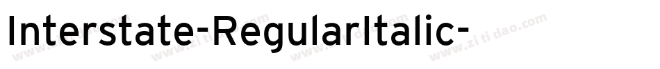 Interstate-RegularItalic字体转换