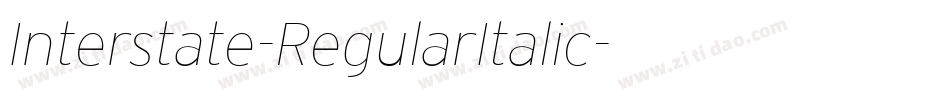 Interstate-RegularItalic字体转换