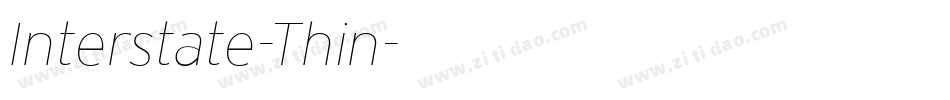 Interstate-Thin字体转换