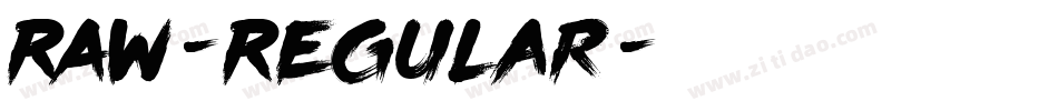 RAW-Regular字体转换