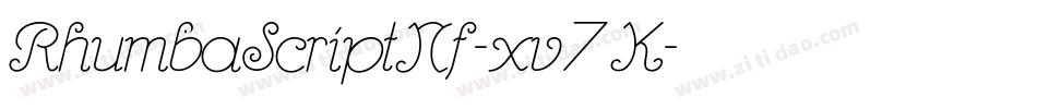 RhumbaScriptNf-xv7K字体转换