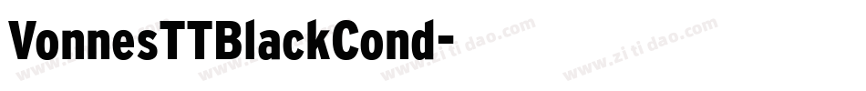 VonnesTTBlackCond字体转换