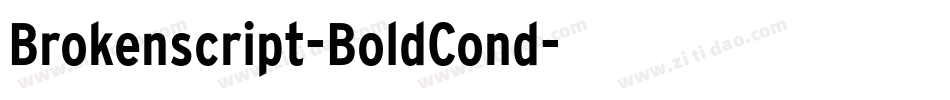 Brokenscript-BoldCond字体转换