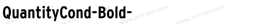 QuantityCond-Bold字体转换