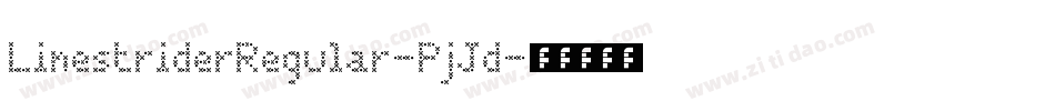 LinestriderRegular-PjJd字体转换