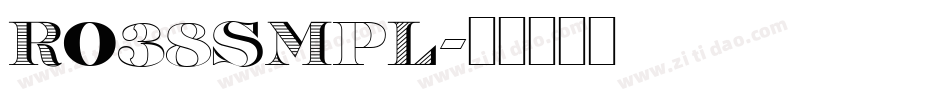 RO38SMPL字体转换