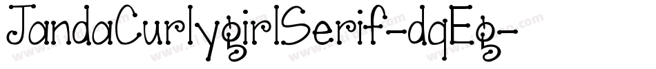 JandaCurlygirlSerif-dqEg字体转换
