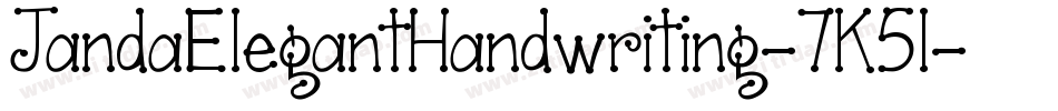 JandaElegantHandwriting-7K5l字体转换