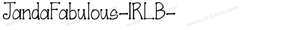 JandaFabulous-1RLB字体转换