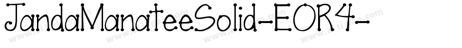 JandaManateeSolid-EOR4字体转换