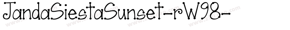 JandaSiestaSunset-rW98字体转换