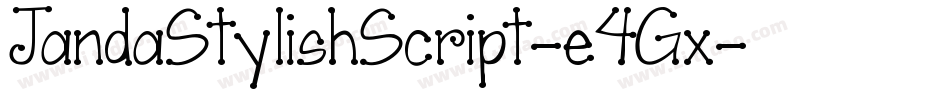 JandaStylishScript-e4Gx字体转换