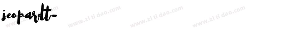 jeopardt字体转换
