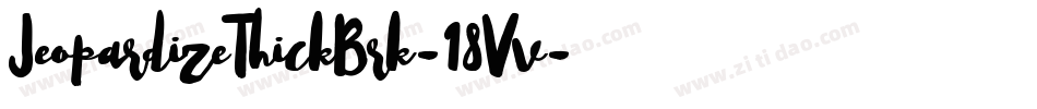 JeopardizeThickBrk-18Vv字体转换