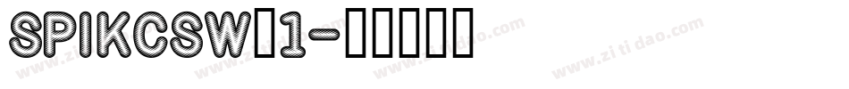 SPIKCSW_1字体转换