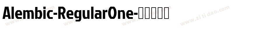 Alembic-RegularOne字体转换