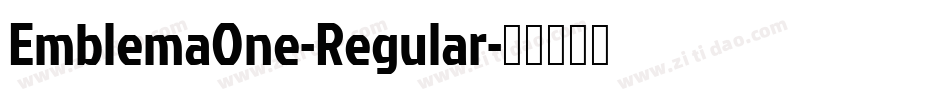EmblemaOne-Regular字体转换