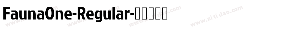 FaunaOne-Regular字体转换