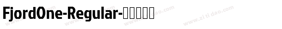 FjordOne-Regular字体转换