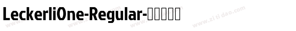 LeckerliOne-Regular字体转换