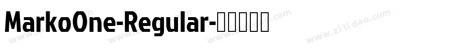 MarkoOne-Regular字体转换