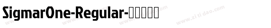 SigmarOne-Regular字体转换