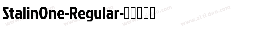 StalinOne-Regular字体转换