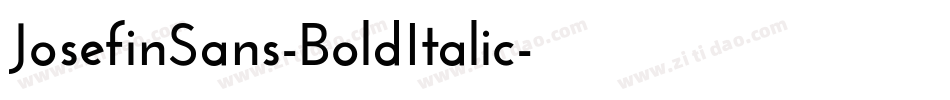 JosefinSans-BoldItalic字体转换