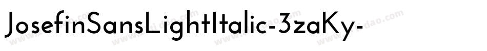 JosefinSansLightItalic-3zaKy字体转换