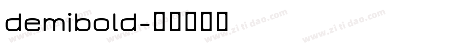 demibold字体转换