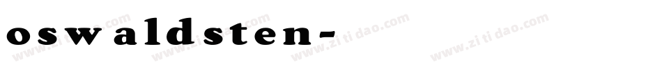 oswaldsten字体转换