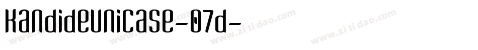 KandideUnicase-07d字体转换