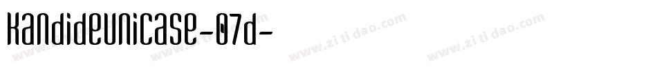 KandideUnicase-07d字体转换