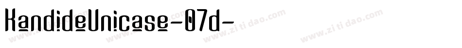 KandideUnicase-07d字体转换