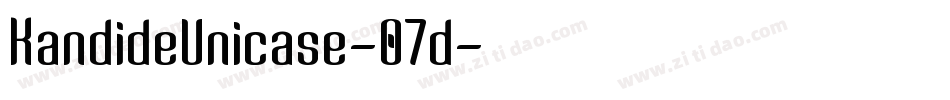 KandideUnicase-07d字体转换