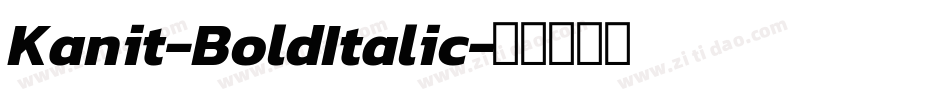Kanit-BoldItalic字体转换