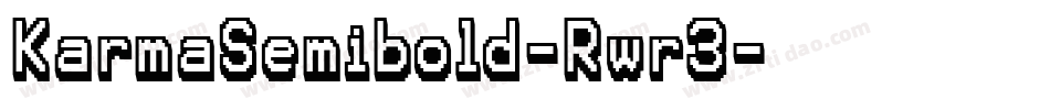KarmaSemibold-Rwr3字体转换