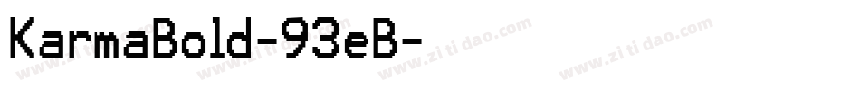 KarmaBold-93eB字体转换