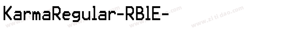 KarmaRegular-RBlE字体转换