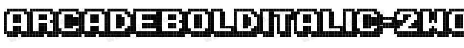 ArcadeBoldItalic-2wOw字体转换