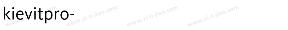 kievitpro字体转换