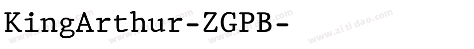 KingArthur-ZGPB字体转换