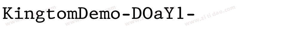 KingtomDemo-DOaY1字体转换